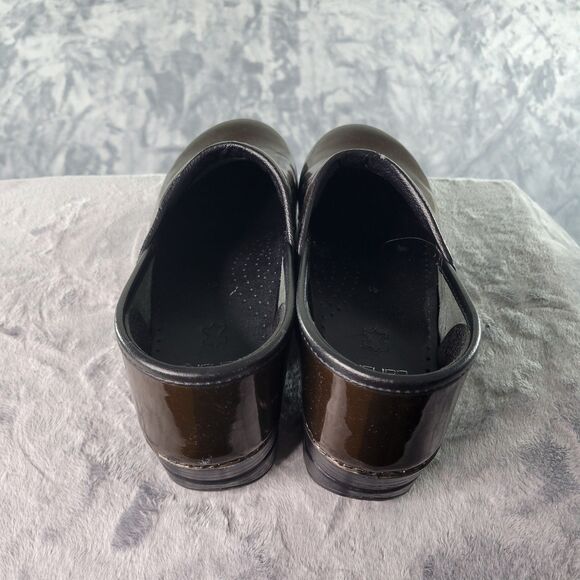 Dansko Clogs Women's Size 41 Nursing Shoes Metallic Brown‎ Bronze Leather - Picture 5 of 11